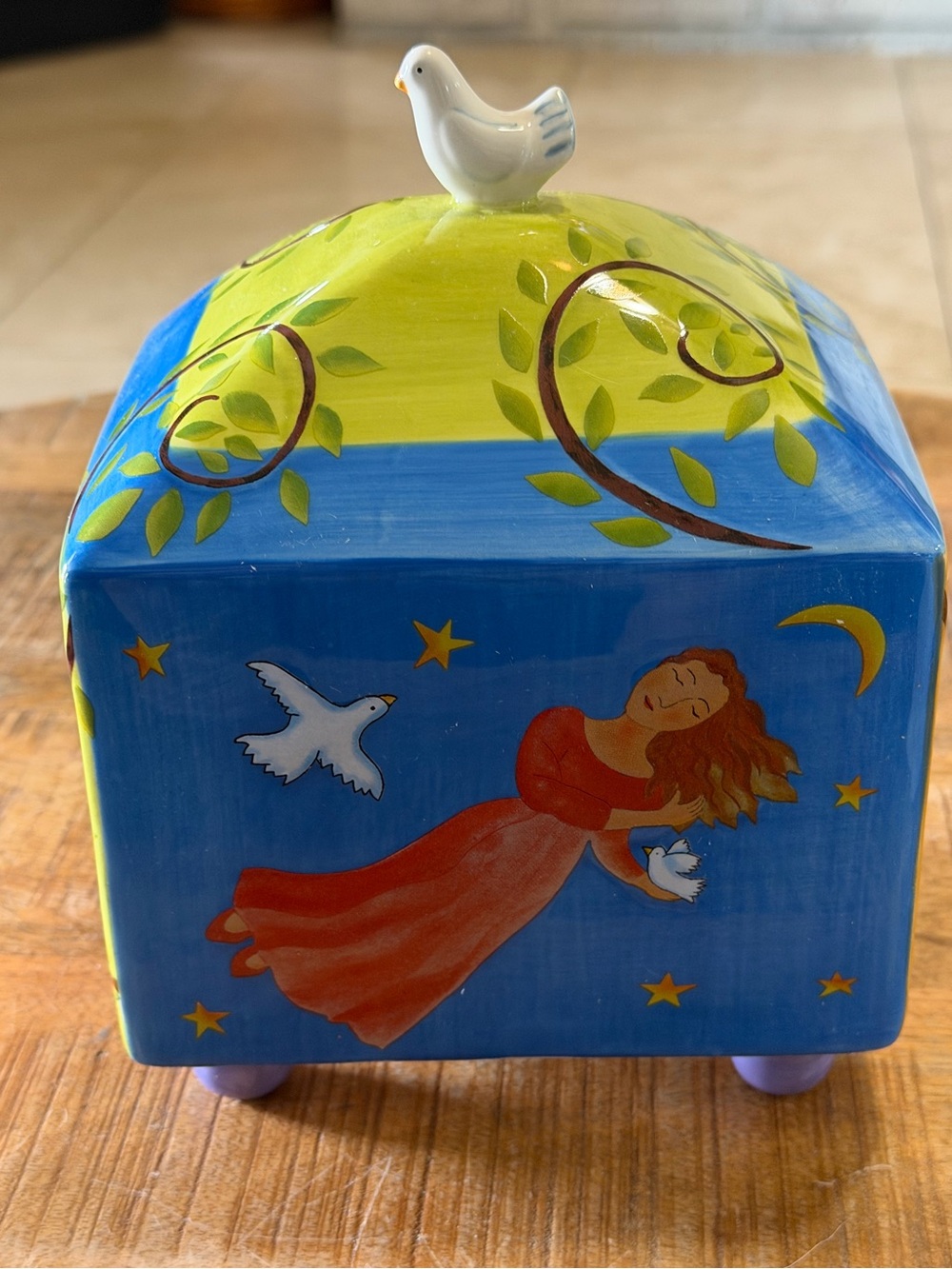 Tzedakah Ceramic Jewish Charity Box Woman Of Valor by Jessica Sporn Hanukah Bank